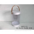 paper tube box with PVC handle and PVC transparent window